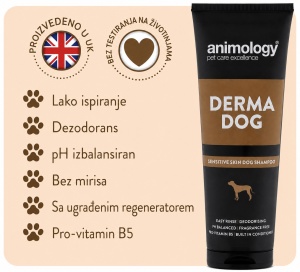 Animology Derma Dog pH balansirani šampon bez mirisa za pse sa osetljivom kožom