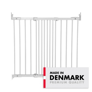 BabyDan FlexiFit sigurnosna ogradica za vrata i stepenice 67–105.5 cm – metalna, zidna montaža, bela