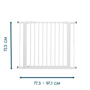 Prikaz specifikacija i dimenzija 77.3-97.1 cm za BabyDan Perfect Close ogradu