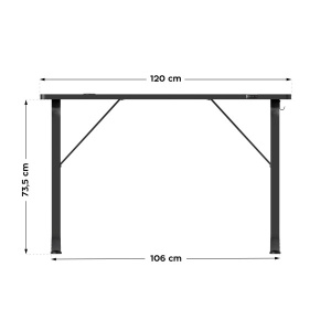 Gejmerski sto 120x48cm Huzaro Hero 1.5 Black - Img 2