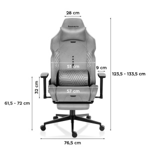 Huzaro Force 8.1 Gejmerska stolica, Siva, Ergonomska - Img 4