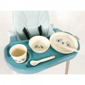 KikkaBoo Set posuđa od bambusa Panda Blue - Img 3
