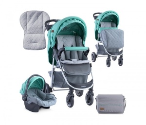 Kolica za bebe "Daisy" Set Zelena i Siva