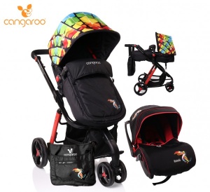 Kolica za bebe "Sarah" 2 u 1 Colorful, set sa autosedištem - Img 2