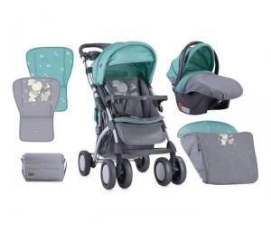 Kolica za bebe "Toledo" Set Siva i Zelena Bunnies