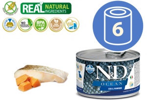 N&D Vlažna hrana Can Dog Ocean Puppy Mini Codfish&Pumpkin 140g x 6kom pakovanje