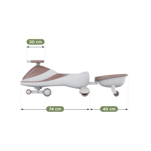 Tulano Focus 55 Gravitacioni automobil za decu bez pedala, Sivi - Img 4
