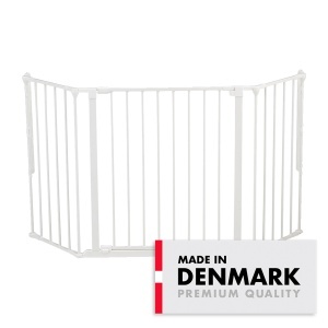 BabyDan Flex M sigurnosna ogradica 90–146 cm bela, zidna montaža