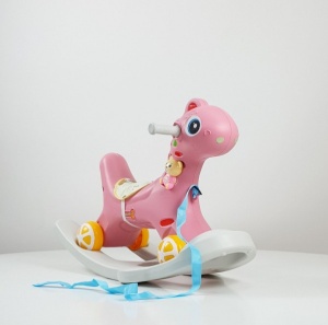 Dečija klackalica Konjić "DINO BABY" model 625 Roze - Img 2