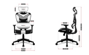 Gejmerska stolica Huzaro Combat 8.0 White - Img 2