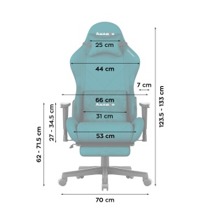 Huzaro Force 5.7 Teal gaming stolica - Img 3