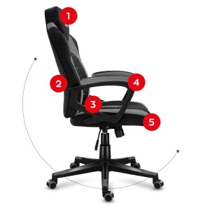 Huzaro Gaming stolica Force 2.5 Grey Mesh - Img 4