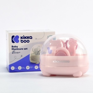 KikkaBoo Manikir set za bebe 4 dela Bear Pink - Img 4
