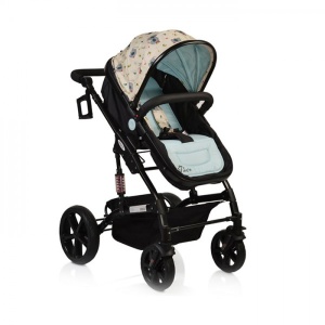 Kolica za bebe "Pavo" Blue (crni ram)