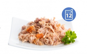 Nuevo FINEST Vlažna hrana pileći fileti sa lososom, šargarepom i uljem lososa 85g x 12 kom. pakovanje