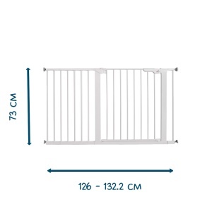 BabyDan Premier sigurnosna ogradica Extra Wide 126–132 cm bela, Safety gate bez bušenja - Img 3