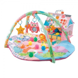 Bebi Podloga za igru Happy Farm Pink