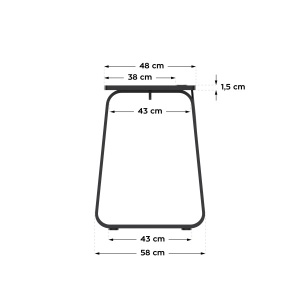 Gejmerski sto 120x48cm Huzaro Hero 1.5 Black - Img 3