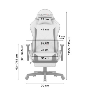 Huzaro Force 5.7 Grey gaming stolica - Img 3