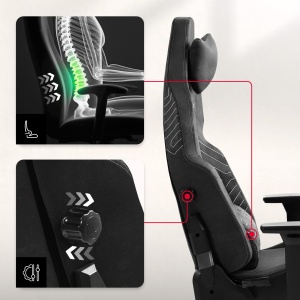 Huzaro Force 8.1 Gejmerska stolica, Crna, Ergonomska - Img 3