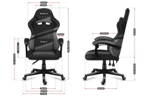 Huzaro Gaming stolica Force 4.4 Grey Mesh - Img 2