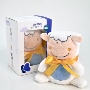 KikkaBoo ćebence za bebe sa 3D vezom 75x100 SHEEP