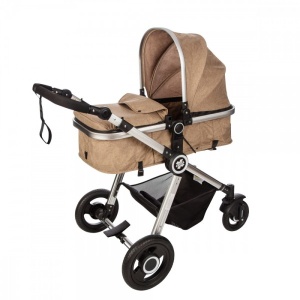Kolica za bebe "X-cross" 2 in 1 Tamno-Bež, set sa autosedištem - Img 4