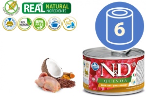 N&D Vlažna hrana Can Dog Quinoa Mini Quail&Coconut 140g x 6kom pakovanje
