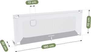 Tulano Cover 48 zaštitna ograda za krevet 180cm, bela-siva - Img 2