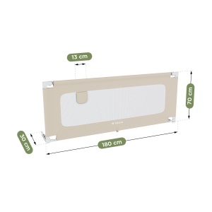 Tulano Cover 48 zaštitna ograda za krevet 180cm, bež - Img 4