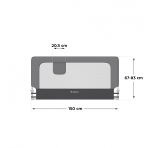 Zaštitna ogradica za krevet 150cm Tulano Cover 25 Grey - Img 2