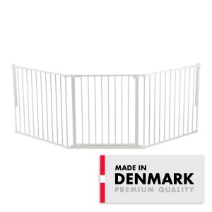 BabyDan Flex L Sigurnosna ograda za decu 90–223 cm – Zidna montaža, Bela