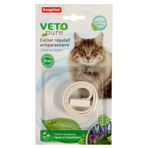 Beaphar Veto pure cat Neem beige - Ogrlica za mačke i mačiće protiv buva, krpelja i komaraca (bež boja) - Img 2