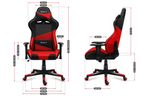 Gejmerska stolica Huzaro Force 6.2 Red Mesh - Img 4
