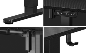 Huzaro Gaming električni sto Hero 8.2 Black - Img 2