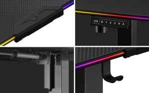 Huzaro Gaming električni sto Hero 8.2 RGB Black - Img 3
