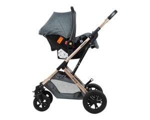 Kikka Boo Kolica za bebe Kaia set 2u1 sa autosedištem - Tamnosiva (KKB10200 SET) - Img 2