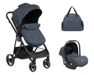 KikkaBoo Kolica za bebe GIANNI Teget set 2in1 sa autosedištem