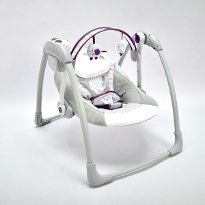 Kikkaboo Ljuljaška za bebe CHILLO sa adapterom do 11 kg Purple Owl - Img 4