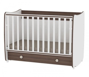 Krevetac za bebe "DREAM" Beli Walnut - Img 3
