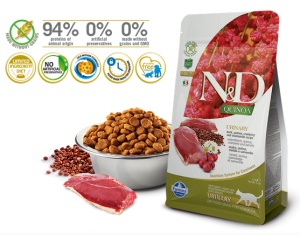 N&D Suva hrana Cat Quinoa Urinary Duck, Cranberry-Chamomile 300g