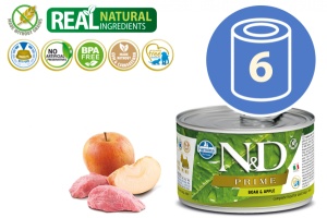 N&D Vlažna hrana Can Dog Prime Mini Boar&Apple 140g x 6 kom pakovanje