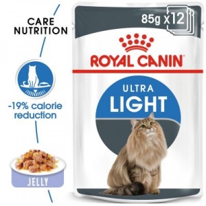 ROYAL CANIN Vlažna hrana za mačke preko 12 meseci starosti, komadići u želeu Ultra light in jelly 85gr x 12kesica - Img 3