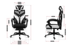Gejmerska stolica Huzaro Combat 5.0 White - Img 4