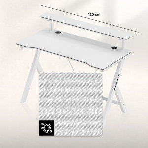 Gejmerski sto 120x60cm Huzaro Hero 1.9 White - Img 2