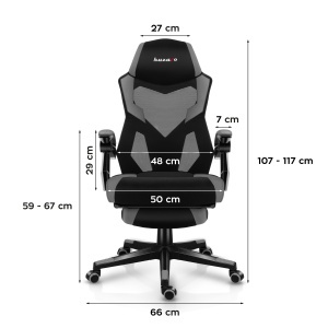 Huzaro Combat 3.1 Grey Gaming Stolica sa Naslonom do 135° i Osloncem za Noge - Img 6