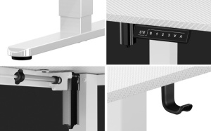 Huzaro Gaming električni sto Hero 8.2 White - Img 3