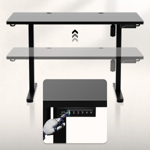 Huzaro Hero 8.1 Black Gejmerski električni sto 120x60cm sa regulacijom visine - Img 2