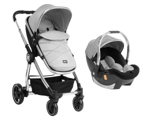 KikkaBoo Kolica za bebe ALLURE Siva set 2in1 sa autosedištem - Img 2