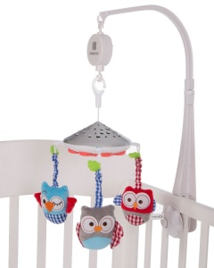 KikkaBoo Muzička vrteška za krevetac sa projektorom OWLS Bela - Img 2